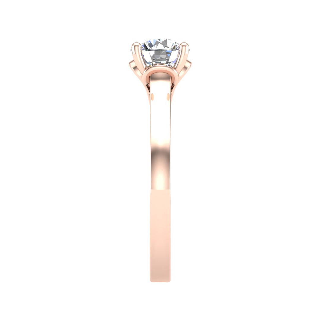 Valerie Solitaire engagement ring with a heart
